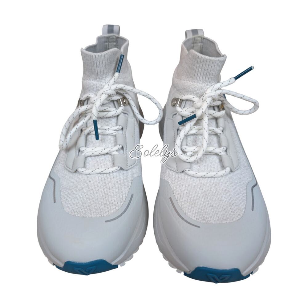 Vessi Stormburst Waterproof High Top Knit Sneaker Boot Womens 10 Frost White